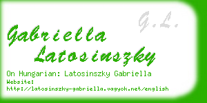 gabriella latosinszky business card